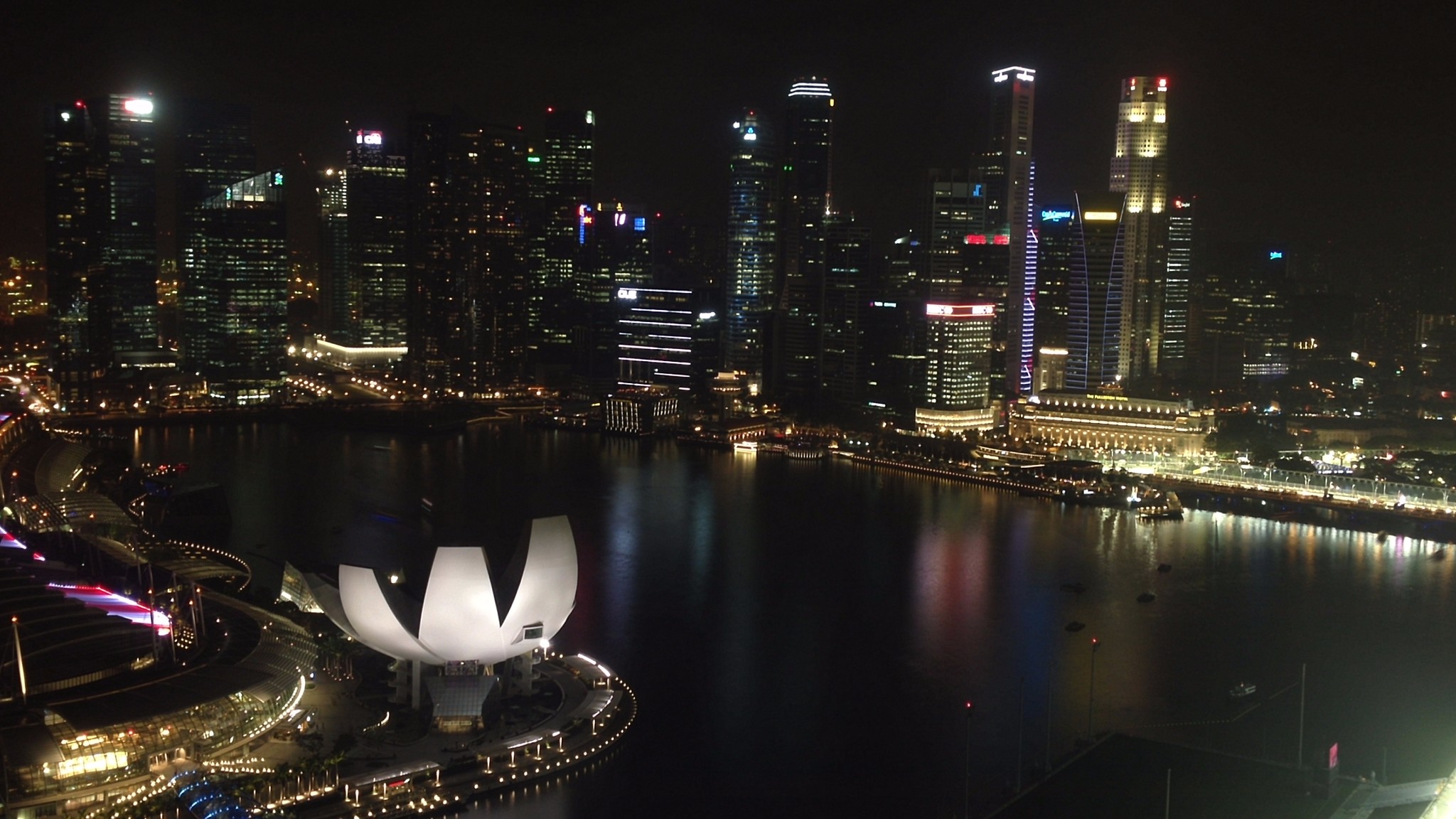 Marina Bay de nuit, Singapour · photographie d’illustration de 2012